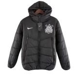 Corinthians 2023 Black Soccer Cotton Winter Jacket Men's