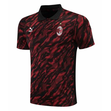 2021-22 AC Milan Red Football Polo Shirt Men's