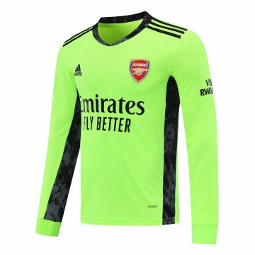 2020-21 Arsenal Goalkeeper Green Long Sleeve Men Football Jersey Shirts