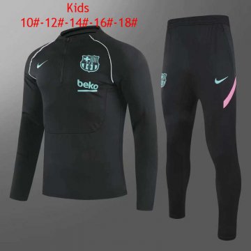 2020-21 Barcelona Black III Kid's Football Training Suit [2020127589]