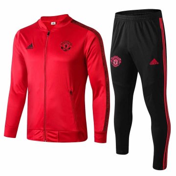 2019-20 Manchester United Red Men's Football Training Suit(Jacket + Pants)