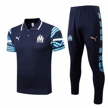 Marseille 2022-23 Blue Soccer Polo + Pants Men's
