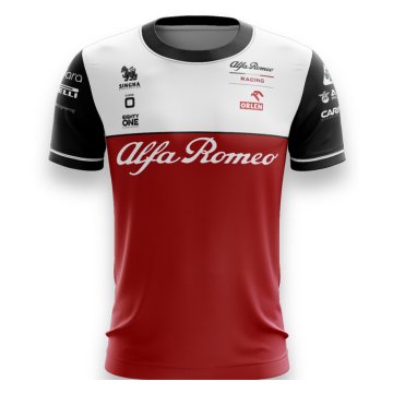 Alfa Romeo Sauber 2021 Red F1 Team T-Shirt Men's