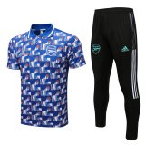 Arsenal 2022-23 Blue Soccer Polo + Pants Men's