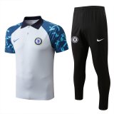 Chelsea 2022-23 Light Grey Soccer Polo + Pants Men's