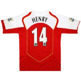 #Retro Henry #14 Arsenal 2004/2005 Home Soccer Jerseys Men's
