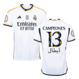 #CAMPEONES #13 Real Madrid 2023-24 Campeones Supercopa Home Soccer Jerseys Men's