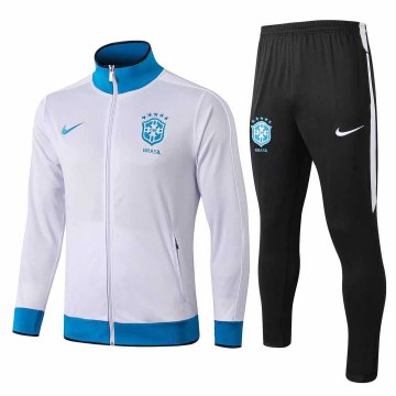 2019-20 Brazil White Men's Football Training Suit(Jacket + Pants)