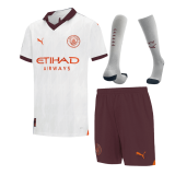 Manchester City 2023-24 Away Soccer Jerseys + Short + Socks Kid's