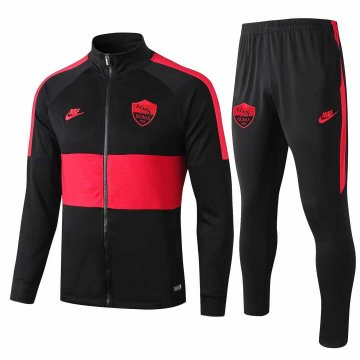 2019-20 AS Roma Black Men's Football Training Suit(Jacket + Pants)