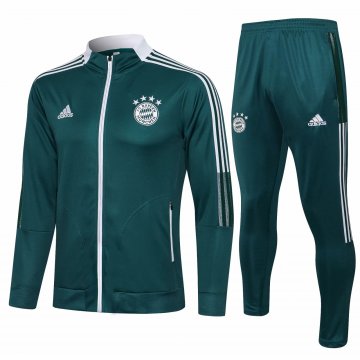 Bayern Munich 2021-22 Green Soccer Training Suit Jacket + Pants Men's