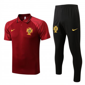 Portugal 2022-23 Red Soccer Polo + Pants Men's