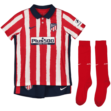 2020-21 Atletico Madrid Home Kids Football Kit(Shirt+Shorts+Socks)