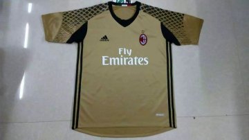 AC Milan Goalkeeper Golden Football Jersey Shirts 2016-17