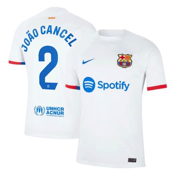 #JOÃO CANCELO #2 Barcelona 2023-24 Away Soccer Jerseys Men's