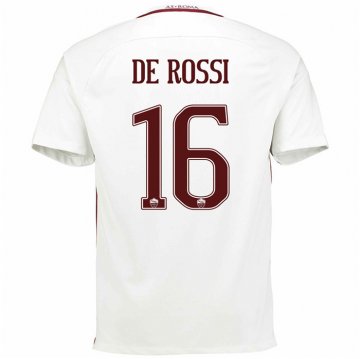 2016-17 Roma Away White Football Jersey Shirts De Rossi #16