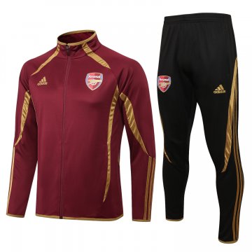 Arsenal 2021-22 Teamgeist Burgundy Soccer Training Suit Jacket + Pants Men's