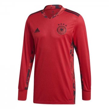 2019-20 Germany National Team Goalkeeper Red LS Men's Football Jersey Shirts [6112492]