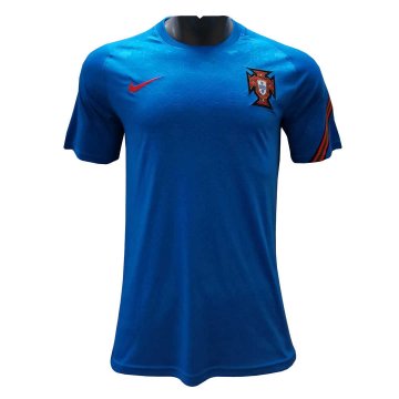 2021-22 Portugal Blue Short Football Training Shirt Men's