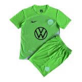Wolfsburg 2023-24 Home Soccer Jerseys + Short Kid's