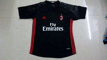 AC Milan Goalkeeper Black Football Jersey Shirts 2016-17 [2017411]