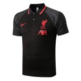 Liverpool 2022-23 Black Soccer Polo Jerseys Men's