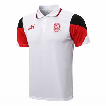 AC Milan 2021-22 White Soccer Polo Jerseys Men's