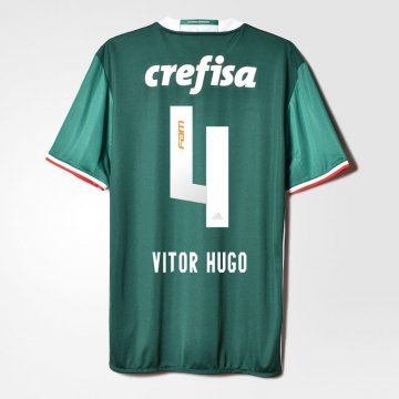 2016-17 Palmeiras Home Green Football Jersey Shirts Vitor Hugo #4