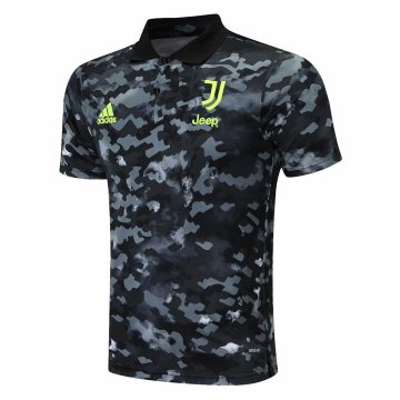 2021-22 Juventus Black Football Polo Shirt Men's