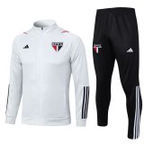 Sao Paulo FC 2023-24 White Soccer Jacket + Pants Men's