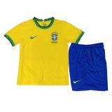 2020 Brazil Home Kids Football Kit(Shirt+Shorts)