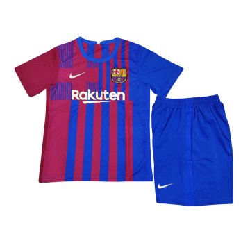 2021-22 Barcelona Home Football Kit (Shirt + Short) Kids