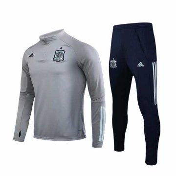 2019-20 Spain Grey Men's Football Training Suit(Sweater + Pants) [47012415]