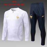 France 2022 White 3D Soccer Training Suit Kid's