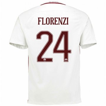 2016-17 Roma Away White Football Jersey Shirts Florenzi #24