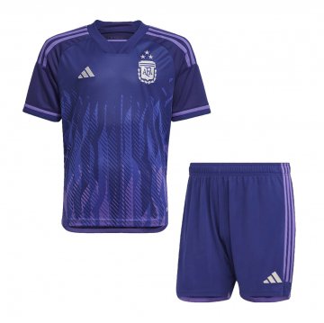 Argentina 2022 3-Star Away Soccer Jerseys + Short Kid's