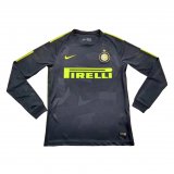 2017-18 Inter Milan Third LS Black Men Football Jersey Shirts