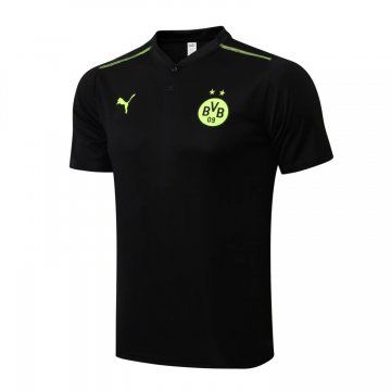 Borussia Dortmund 2021-22 Pure Black Soccer Polo Jerseys Men's