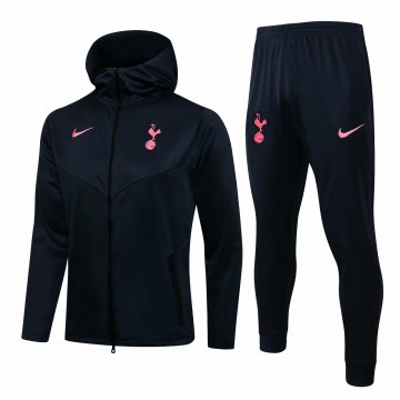 2021-22 Tottenham Hotspur Hoodie Royal Football Training Suit(Jacket + Pants) Men's
