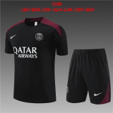 PSG 2024-25 Black Soccer Jerseys + Short Kid's