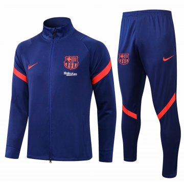 2021-22 Barcelona Sharp Blue Football Training Suit(Jacket + Pants) Men's