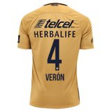 2016-17 Pumas Home Yellow Football Jersey Shirts Veron #4