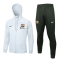 #Hoodie Barcelona 2023-24 Light Grey Soccer Jacket + Pants Men's