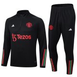 Manchester United 2023-24 Black Soccer Training Suit Men's