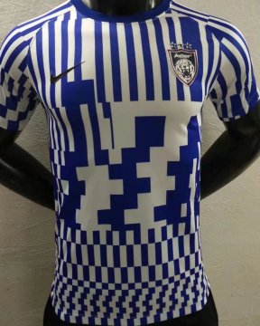 #Player Version Johor DT F.C 2022 Blue White Soccer Jerseys Men's
