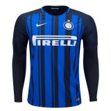 2017-18 Inter Milan Home LS Blue Football Jersey Shirts