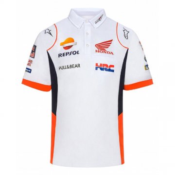 Repsol Honda 2021 White F1 Team Polo Jersey Men's [20210720121]