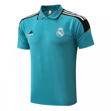 Real Madrid 2021-22 Green Soccer Polo Jerseys Men's