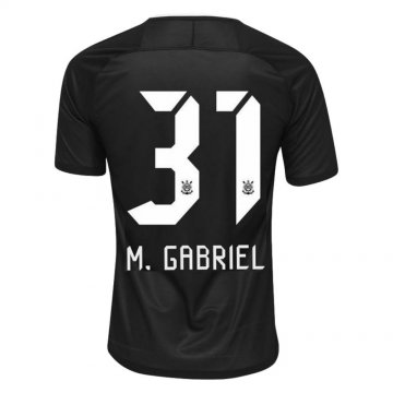 2017-18 Corinthians Away Black Football Jersey Shirts Marquinhos Gabriel #31