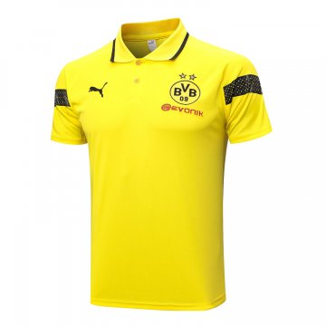 Borussia Dortmund 2023-24 Yellow Soccer Polo Jerseys Men's